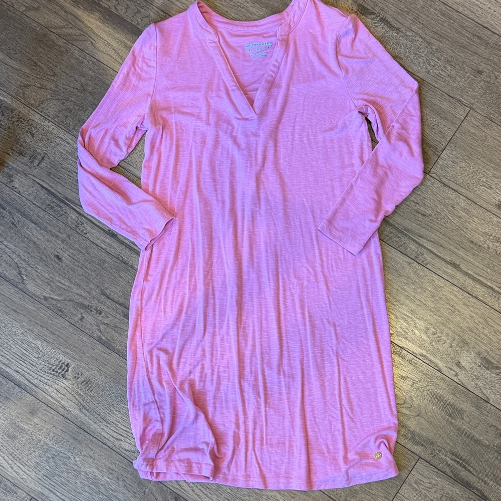 Southern Tide Pink Long Sleeve Dress